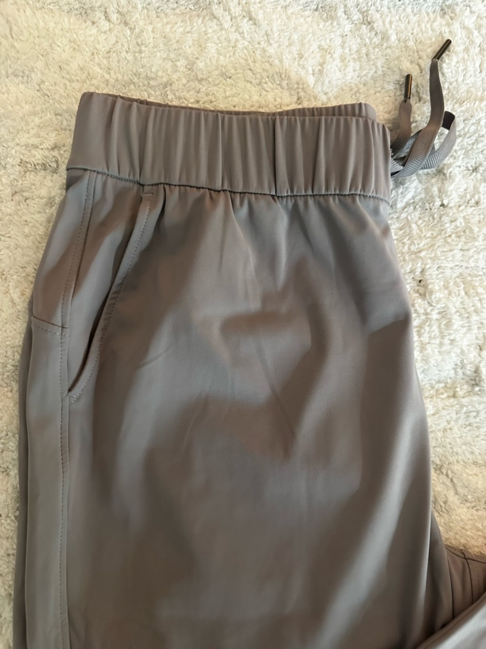 Women's Drawstring Jogger Pants - Gray - Picture 7 of 8